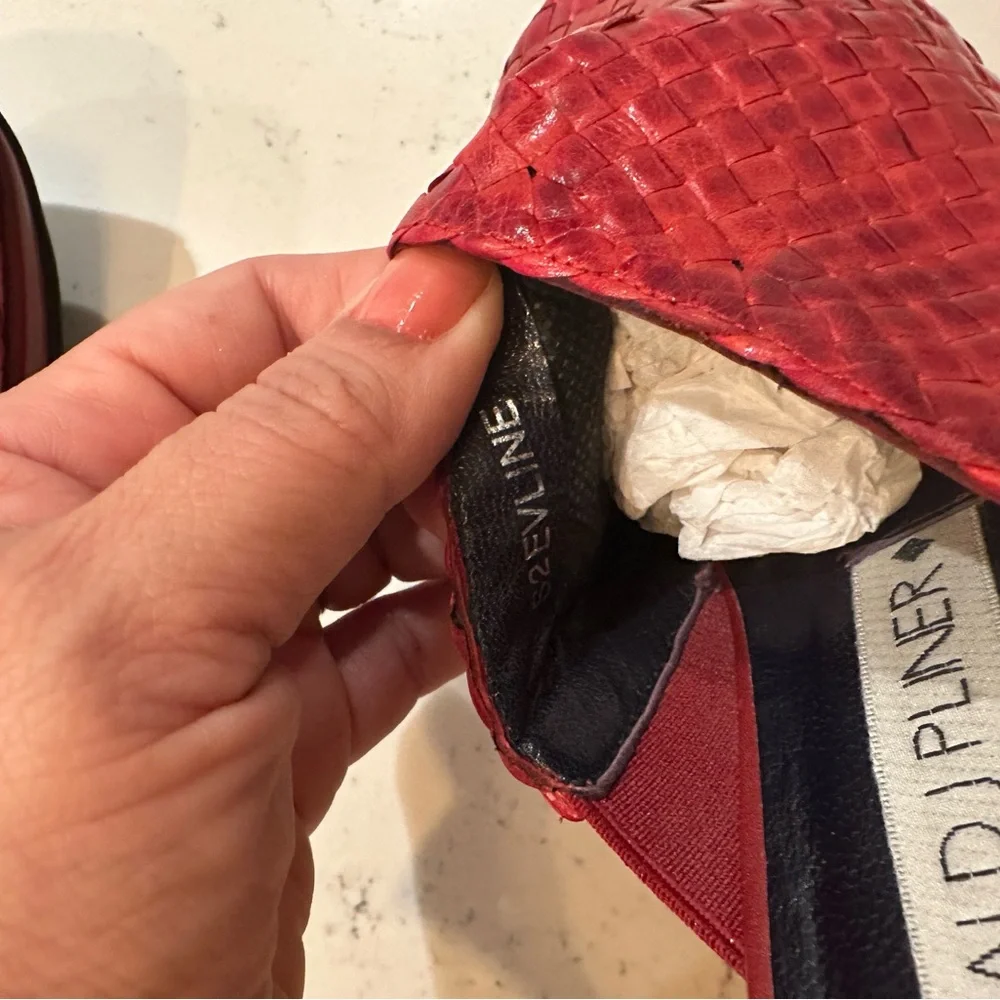 Donald J. Pliner Scarlet Woven Mules - Picture 8 of 10